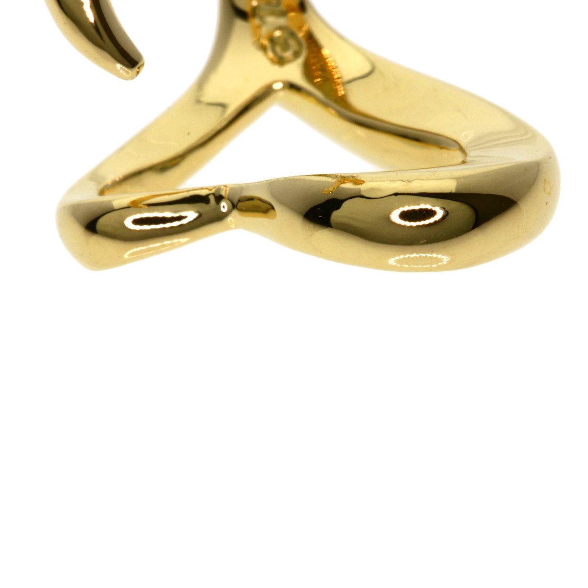TIFFANY&Co. Open heart Ring K18 Yellow Gold Ladies [Used]