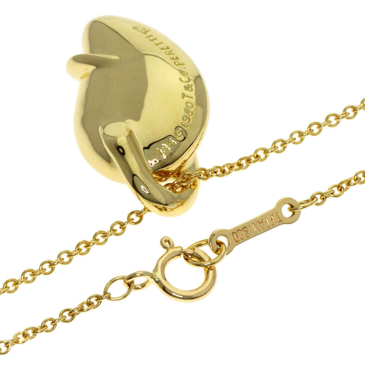 TIFFANY&Co. Leaf Elsa Peretti Necklace K18 Yellow Gold Ladies [Used]