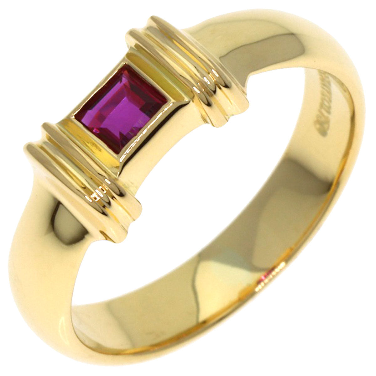 TIFFANY&Co. Stacking Ruby Ring K18 Yellow Gold Ladies [Used]