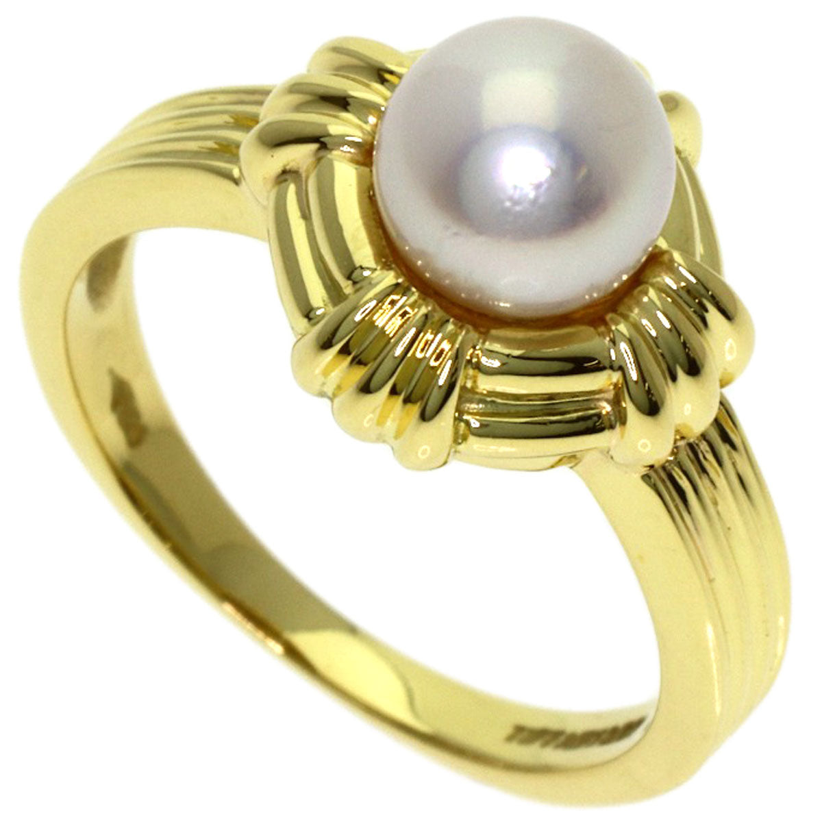 TIFFANY&Co. Akoya pearl Pearl Ring K18 Yellow Gold Ladies [Used]