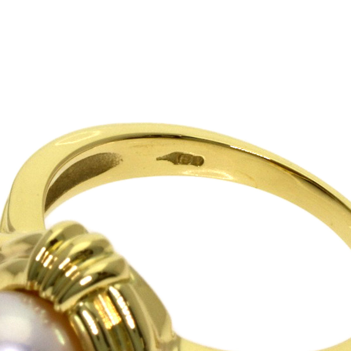 TIFFANY&Co. Akoya pearl Pearl Ring K18 Yellow Gold Ladies [Used]