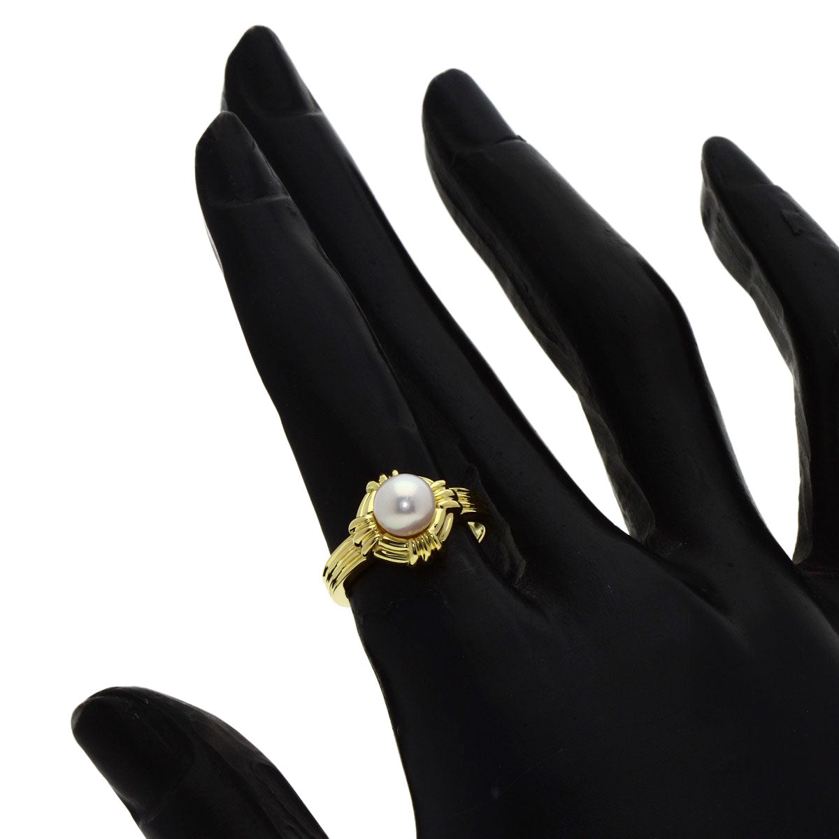 TIFFANY&Co. Akoya pearl Pearl Ring K18 Yellow Gold Ladies [Used]