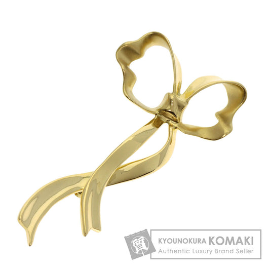 TIFFANY&Co. ribbon Brooch K18 Yellow Gold Ladies [Used]