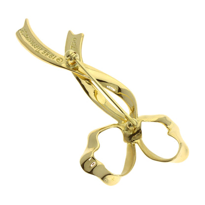 TIFFANY&Co. ribbon Brooch K18 Yellow Gold Ladies [Used]