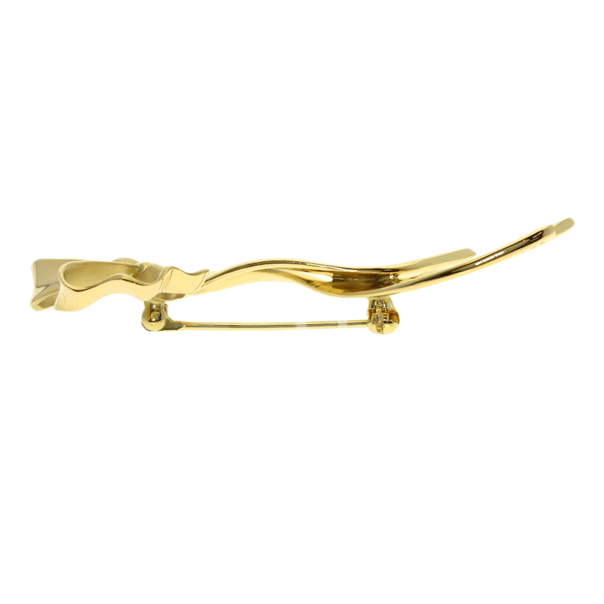 TIFFANY&Co. ribbon Brooch K18 Yellow Gold Ladies [Used]