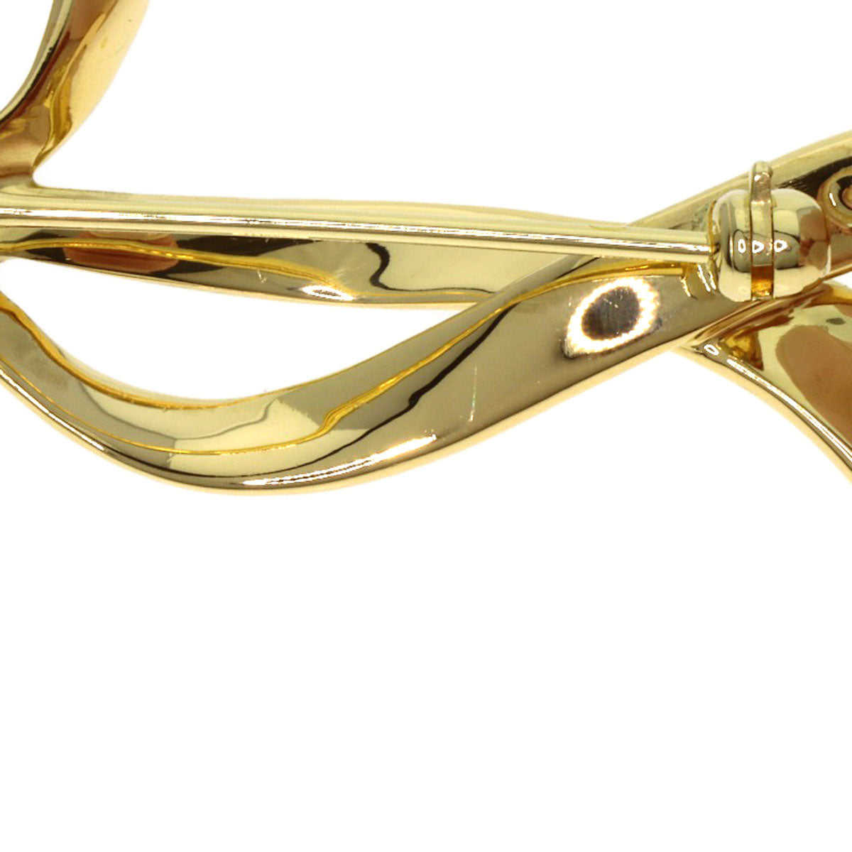 TIFFANY&Co. ribbon Brooch K18 Yellow Gold Ladies [Used]