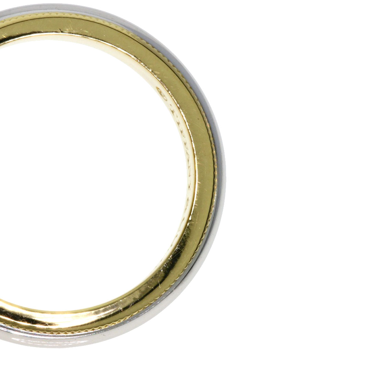TIFFANY&Co. Milgrain Ring K18 Yellow Gold PT950Ladies [Used]