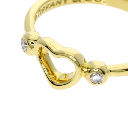 TIFFANY&Co. Open Heart Diamond Ring K18 Yellow Gold Ladies [Used]