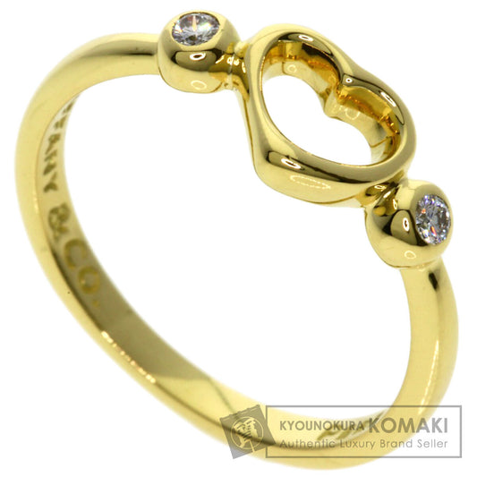 TIFFANY&Co. Open Heart Diamond Ring K18 Yellow Gold Ladies [Used]