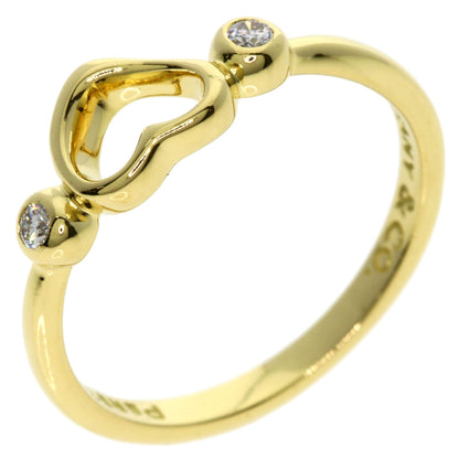 TIFFANY&Co. Open Heart Diamond Ring K18 Yellow Gold Ladies [Used]