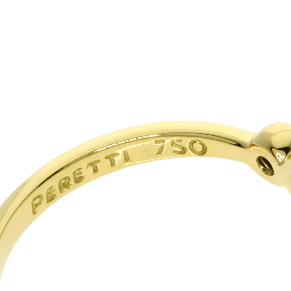 TIFFANY&Co. Open Heart Diamond Ring K18 Yellow Gold Ladies [Used]