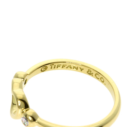 TIFFANY&Co. Open Heart Diamond Ring K18 Yellow Gold Ladies [Used]