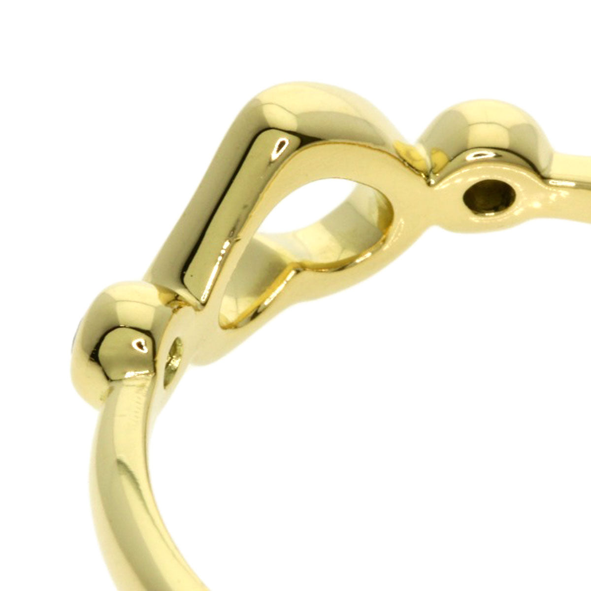 TIFFANY&Co. Open Heart Diamond Ring K18 Yellow Gold Ladies [Used]