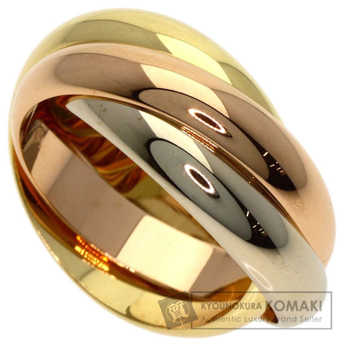 カルティエ トリニティ #51 リング・指輪 K18イエローゴールド/K18WG/K18PG レディース 【中古】【CARTIER】