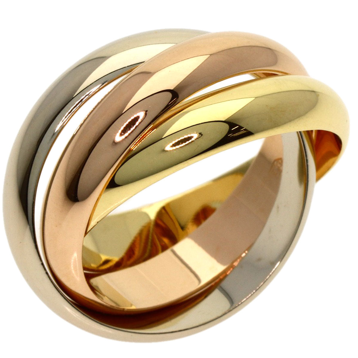 カルティエ トリニティ #51 リング・指輪 K18イエローゴールド/K18WG/K18PG レディース 【中古】【CARTIER】