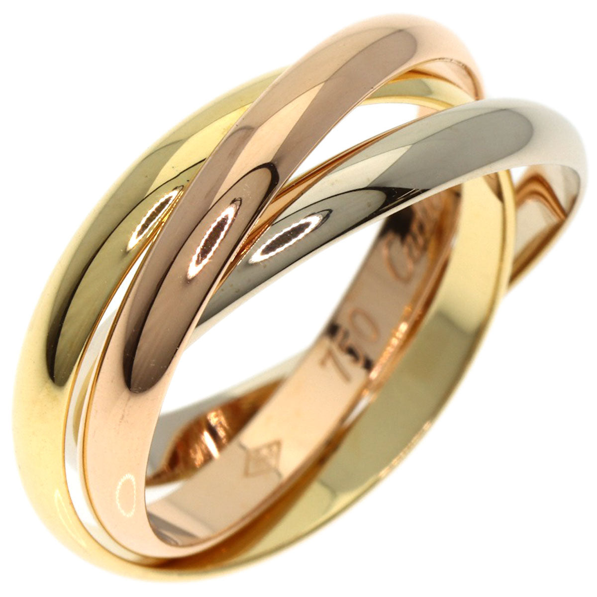 CARTIER Trinity SM #51 Ring K18 Yellow Gold 18K Pink GoldLadies [Used]