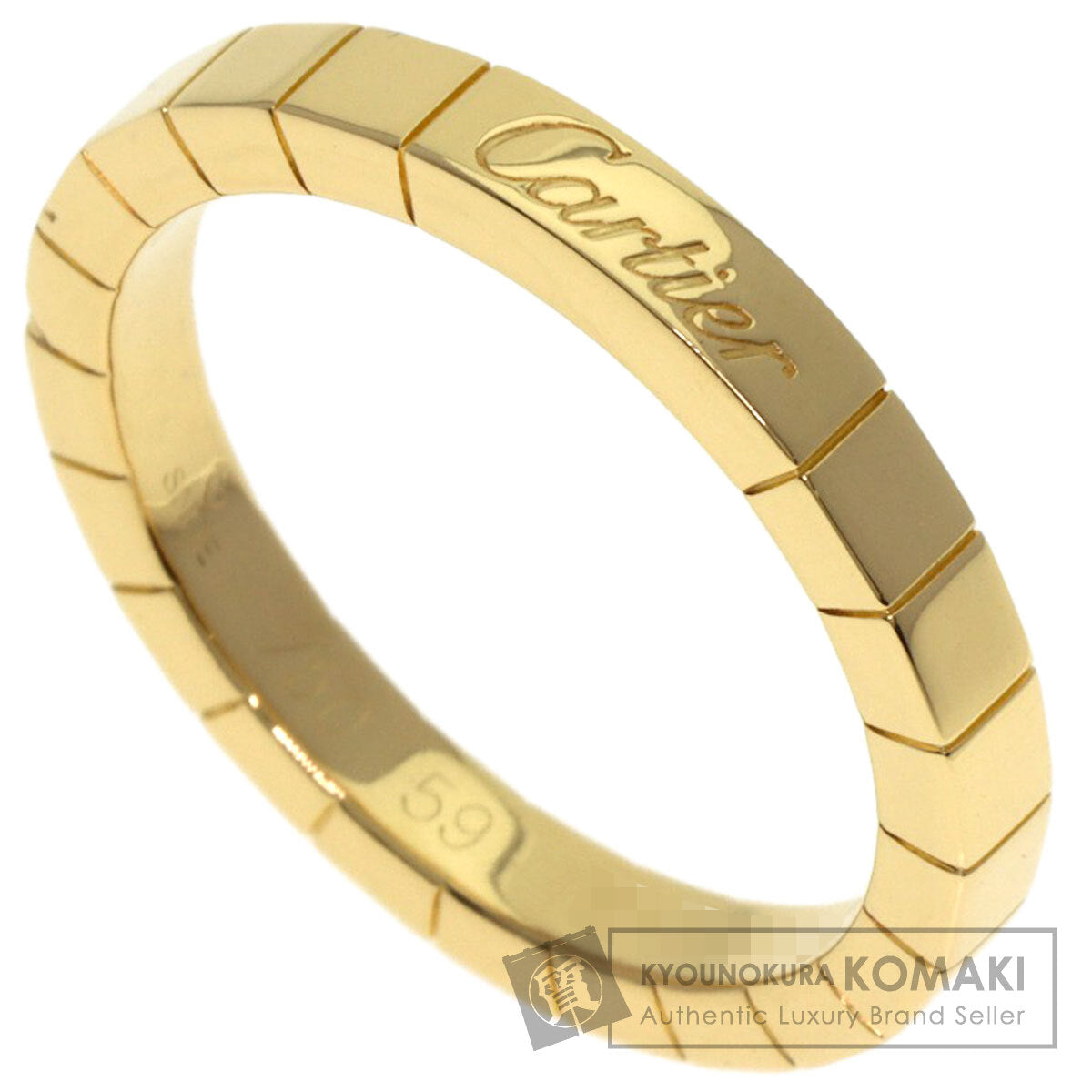 CARTIER Lanier # 59 Ring K18 Yellow Gold Ladies [Used]