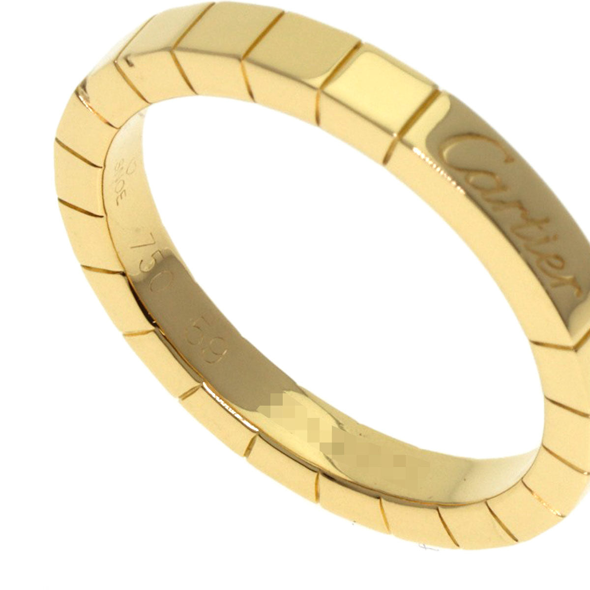CARTIER Lanier # 59 Ring K18 Yellow Gold Ladies [Used]