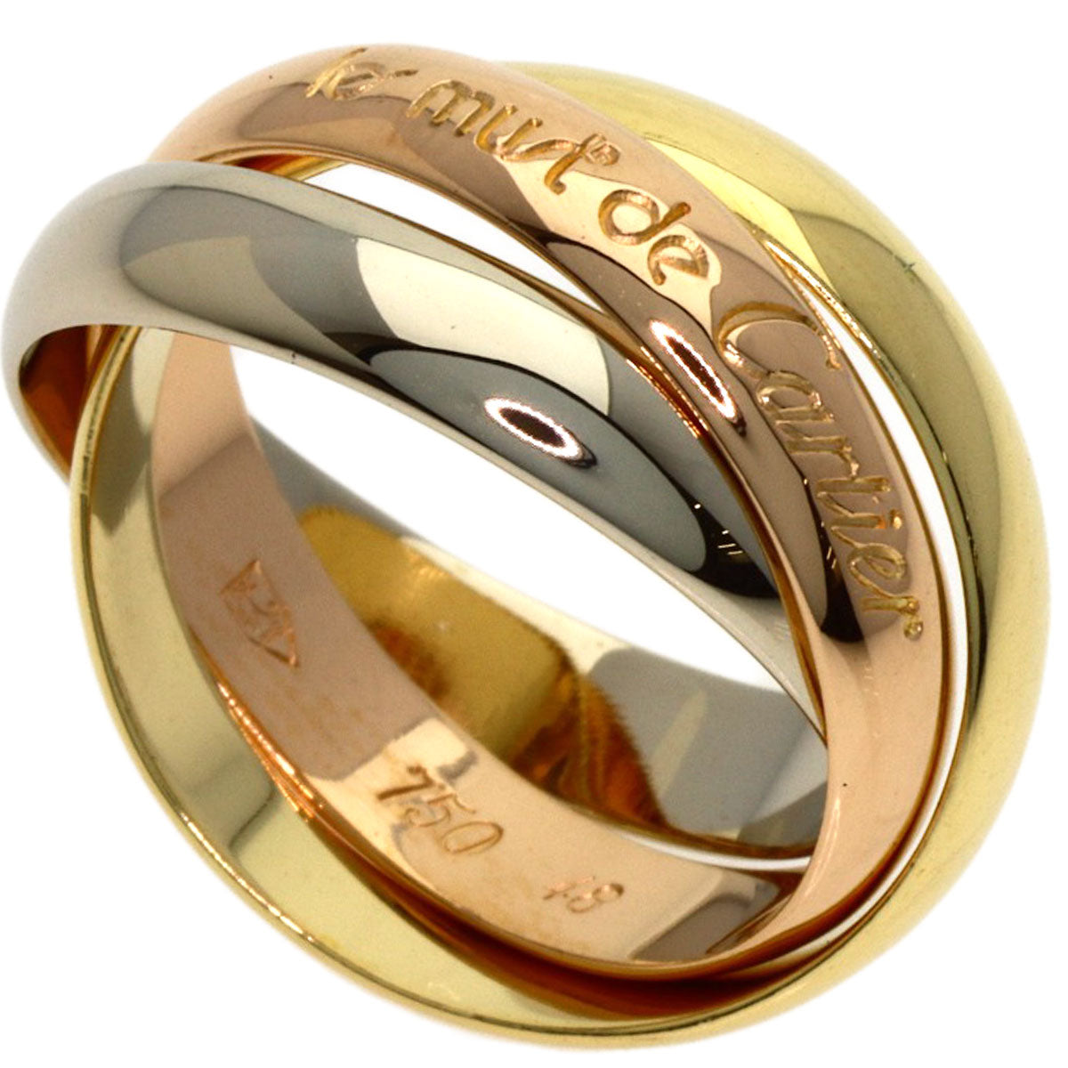 CARTIER Trinity #48 Ring K18 Yellow Gold K18 White GoldLadies [Used]