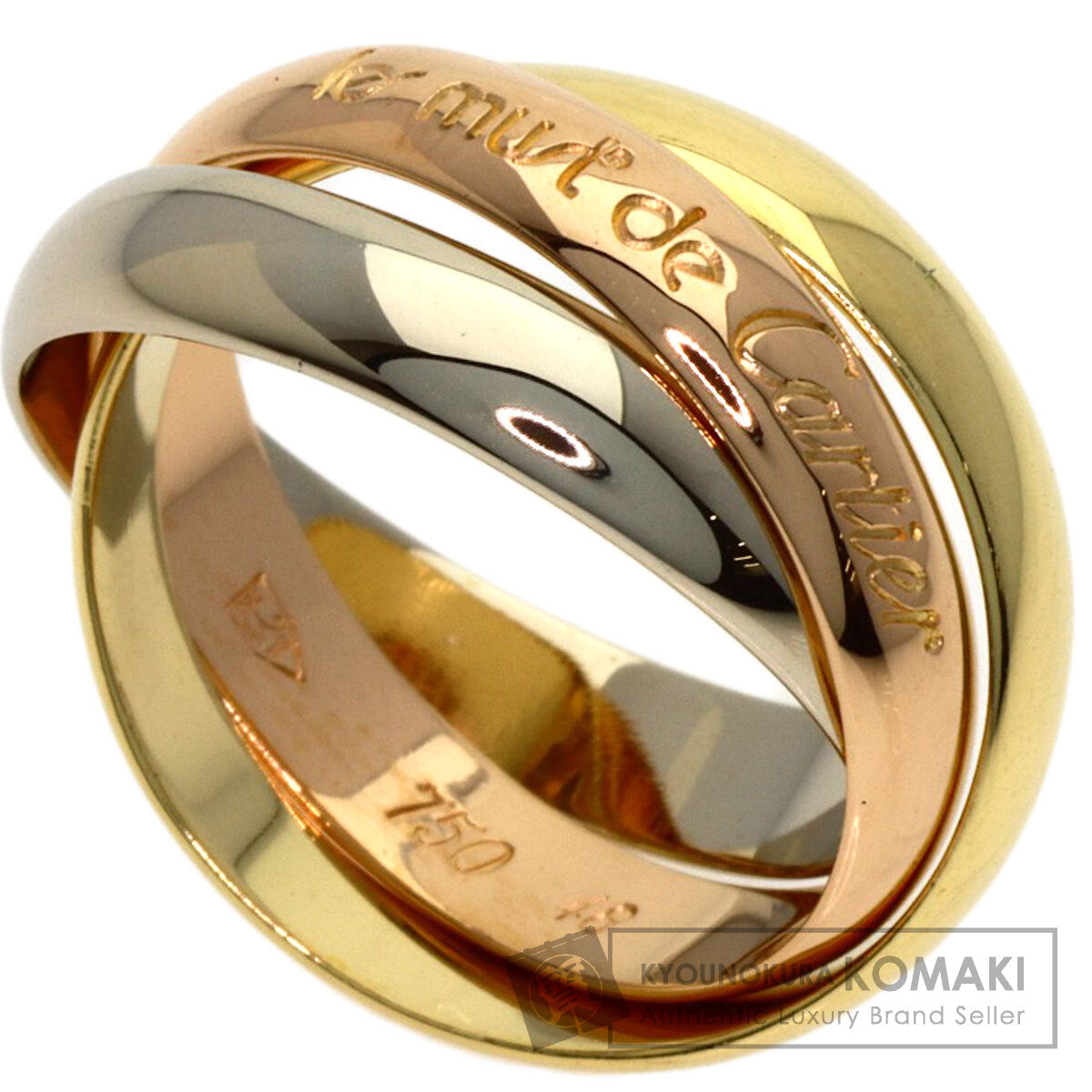 CARTIER Trinity #48 Ring K18 Yellow Gold K18 White GoldLadies [Used]