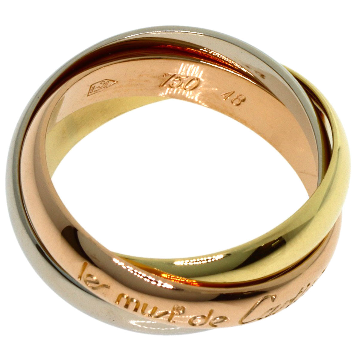 CARTIER Trinity #48 Ring K18 Yellow Gold K18 White GoldLadies [Used]
