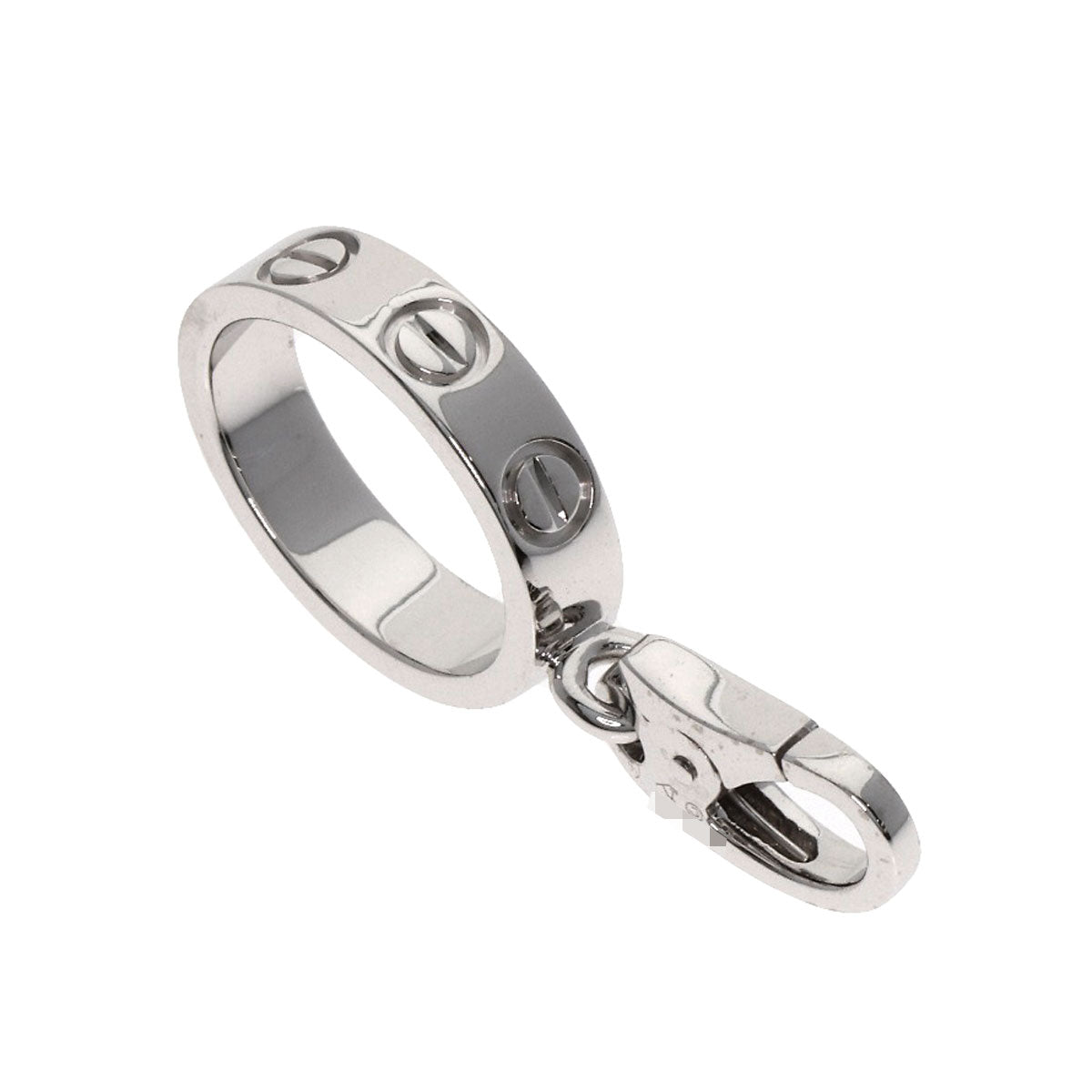 CARTIER Love charm Pendant top K18 White Gold Ladies [Used]