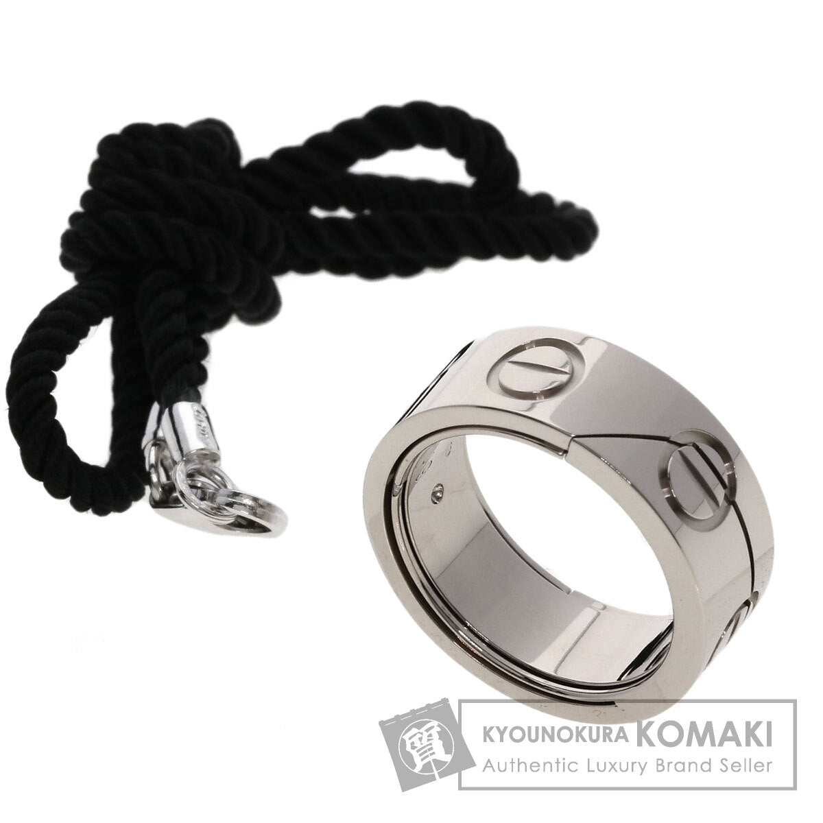 CARTIER Astro love ring with cord #49 Ring K18 White Gold Ladies [Used]