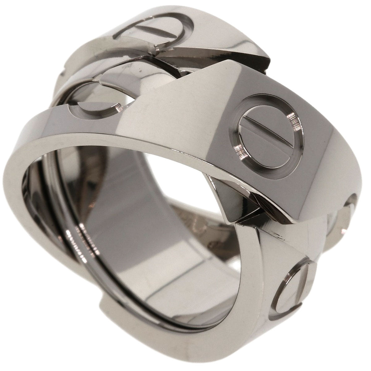 CARTIER Astro love ring with cord #49 Ring K18 White Gold Ladies [Used]