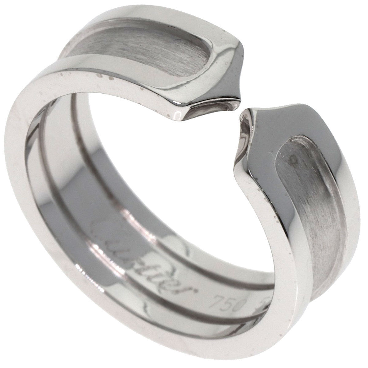 CARTIER C2 SM #52 Ring K18 White Gold Ladies [Used]