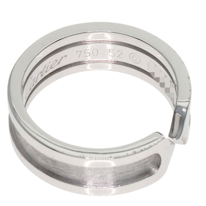 CARTIER C2 SM #52 Ring K18 White Gold Ladies [Used]
