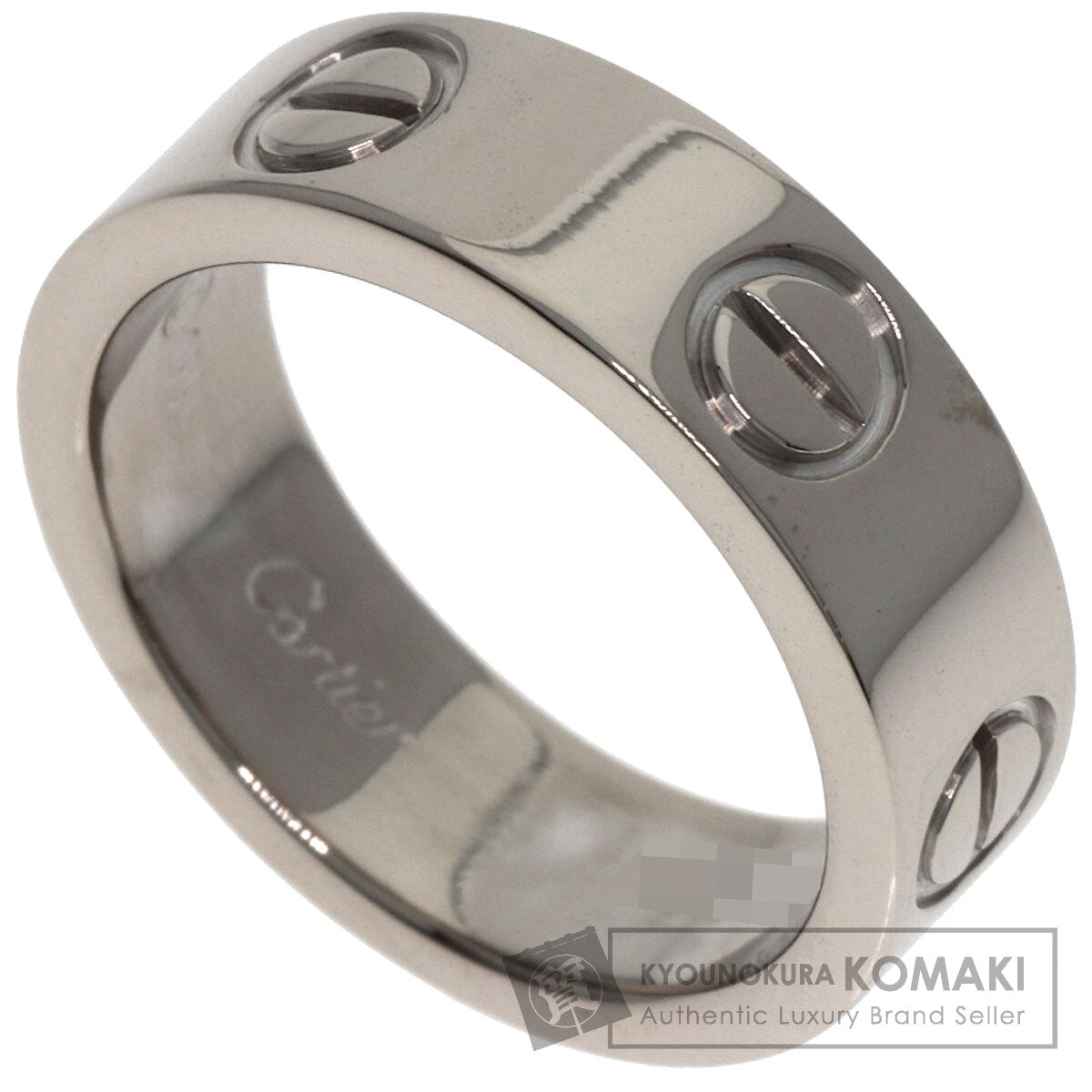 CARTIER love ring #49 Ring K18 White Gold Ladies [Used]