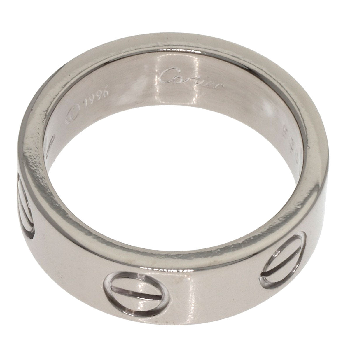 CARTIER love ring #49 Ring K18 White Gold Ladies [Used]