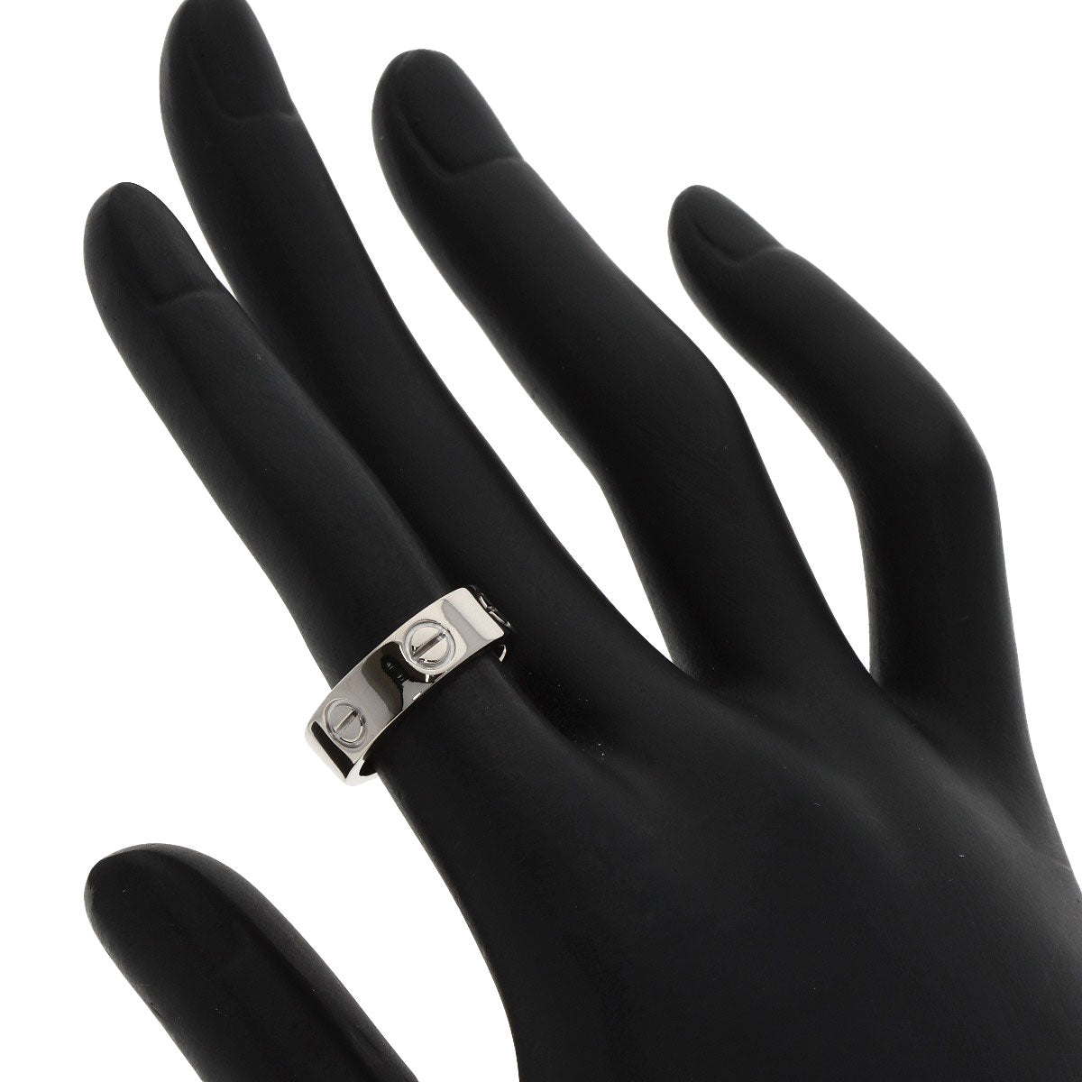 CARTIER love ring #49 Ring K18 White Gold Ladies [Used]