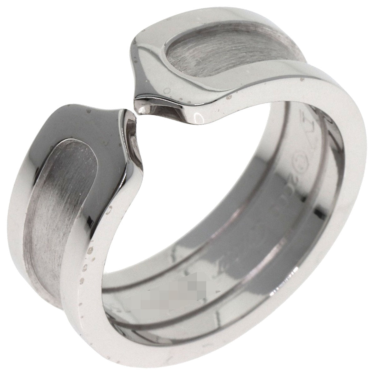 CARTIER C2 SM #48 Ring K18 White Gold Ladies [Used]