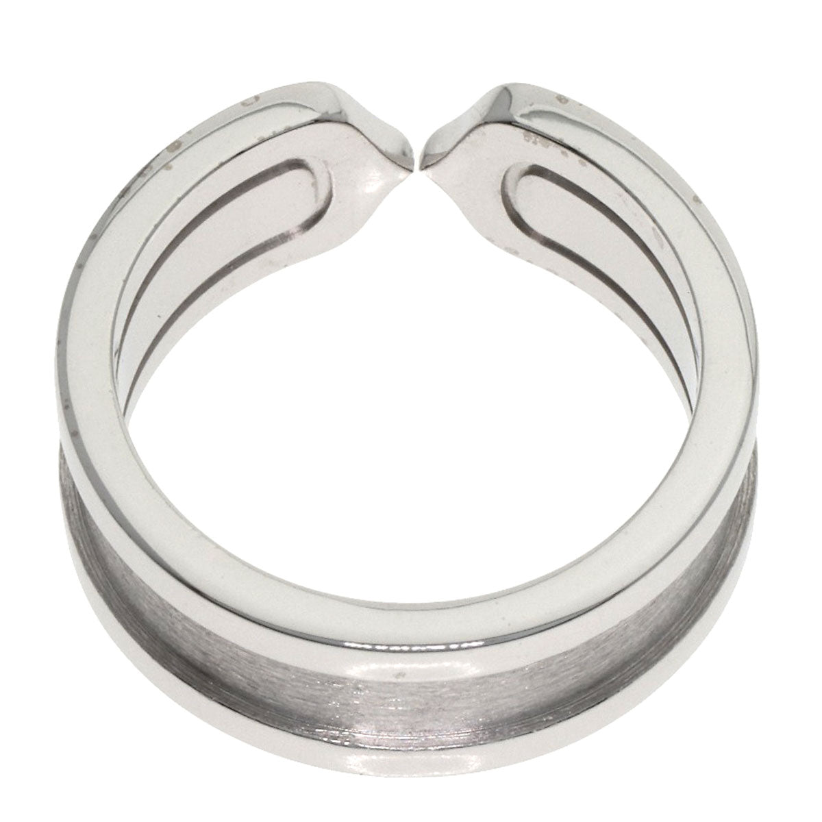 CARTIER C2 SM #48 Ring K18 White Gold Ladies [Used]