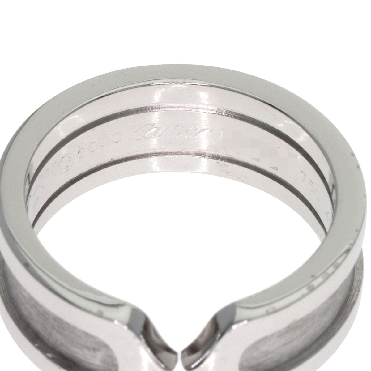 CARTIER C2 SM #48 Ring K18 White Gold Ladies [Used]