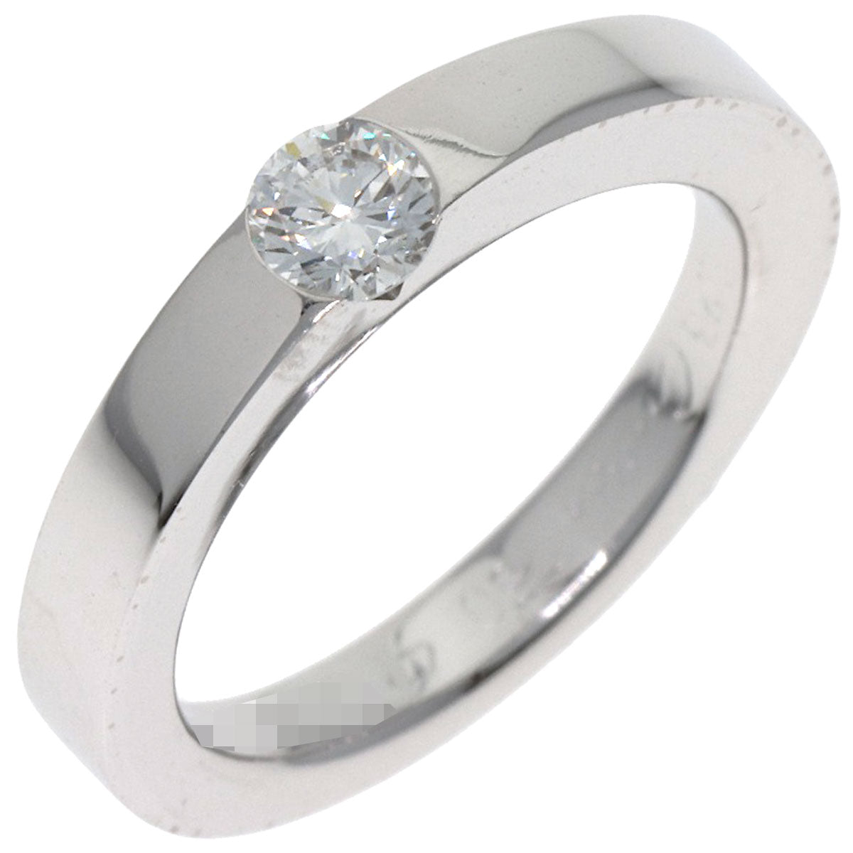 CARTIER Date with Diamond #47 Ring K18 White Gold Ladies [Used]