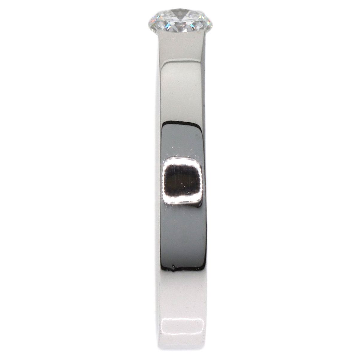 CARTIER Date with Diamond #47 Ring K18 White Gold Ladies [Used]