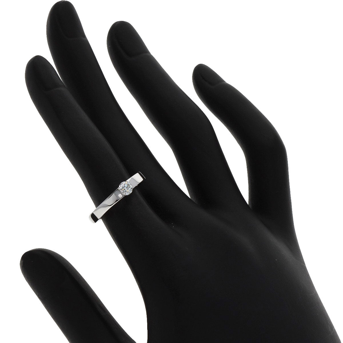 CARTIER Date with Diamond #47 Ring K18 White Gold Ladies [Used]