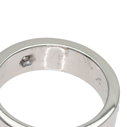 CARTIER love ring half diamond # 51 Ring K18 White Gold Ladies [Used]