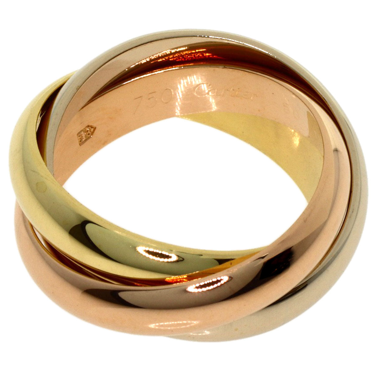 CARTIER Trinity #50 Ring K18 Yellow Gold K18 White GoldLadies [Used]