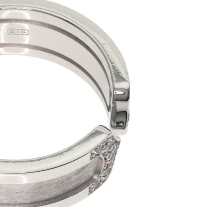 CARTIER C2 Ring SM Diamond #53 Ring K18 White Gold Ladies [Used]
