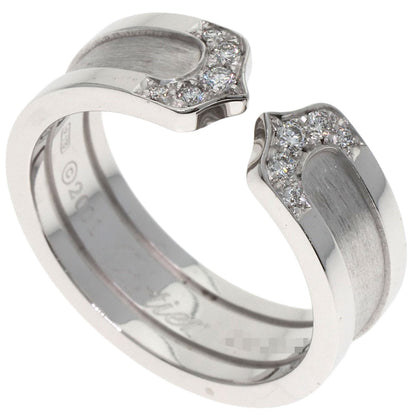 CARTIER C2 Ring SM Diamond #53 Ring K18 White Gold Ladies [Used]
