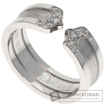 CARTIER C2 Ring SM Diamond #53 Ring K18 White Gold Ladies [Used]