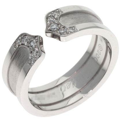 CARTIER C2 Ring SM Diamond #53 Ring K18 White Gold Ladies [Used]
