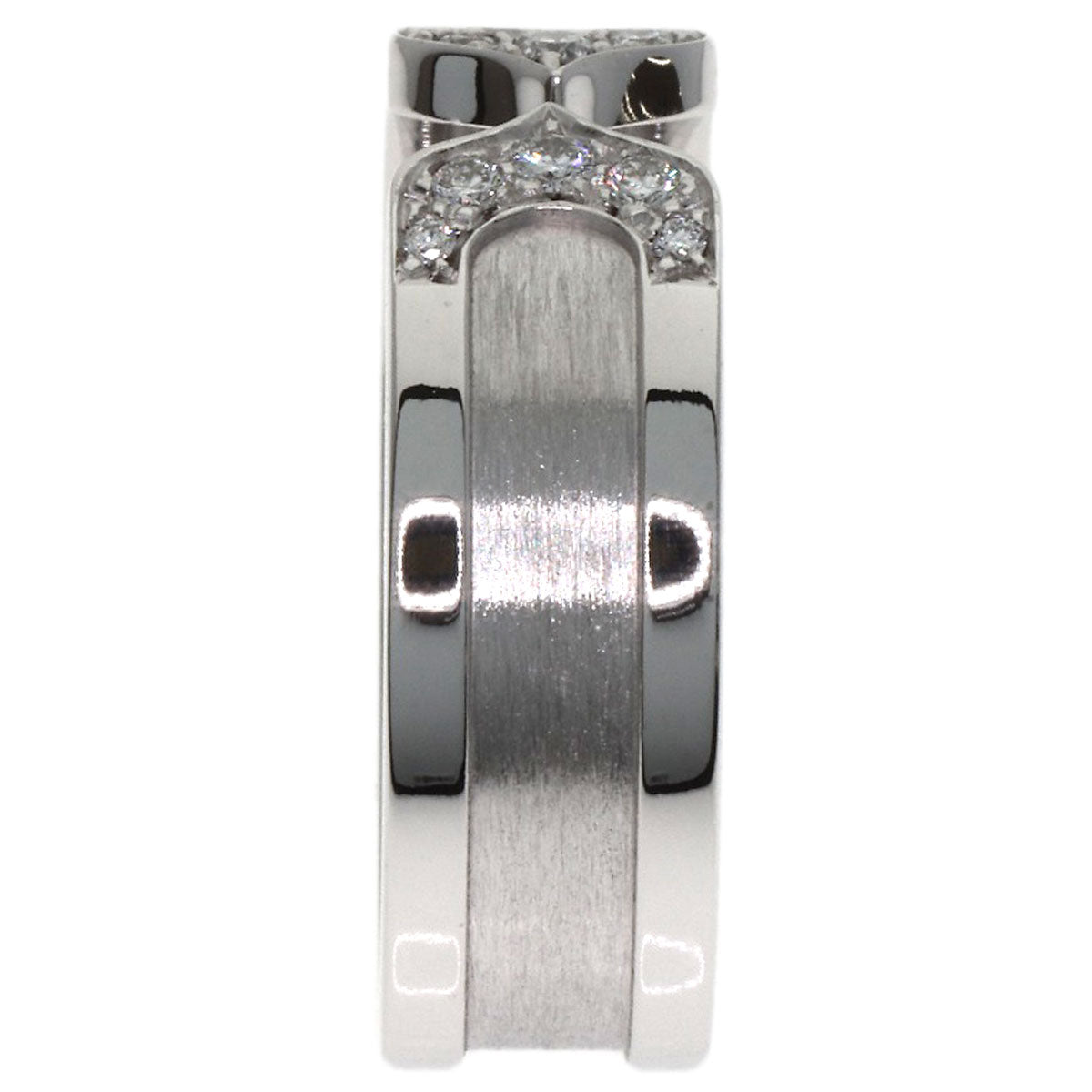 CARTIER C2 Ring SM Diamond #53 Ring K18 White Gold Ladies [Used]