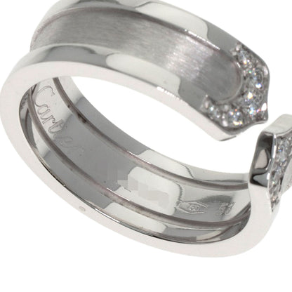 CARTIER C2 Ring SM Diamond #53 Ring K18 White Gold Ladies [Used]