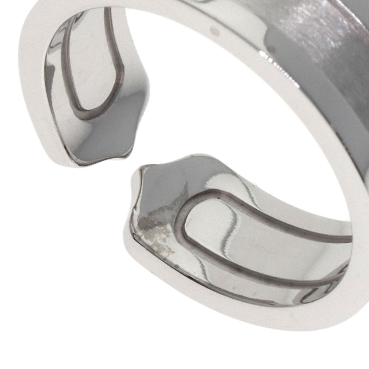 CARTIER C2 Ring SM Diamond #53 Ring K18 White Gold Ladies [Used]