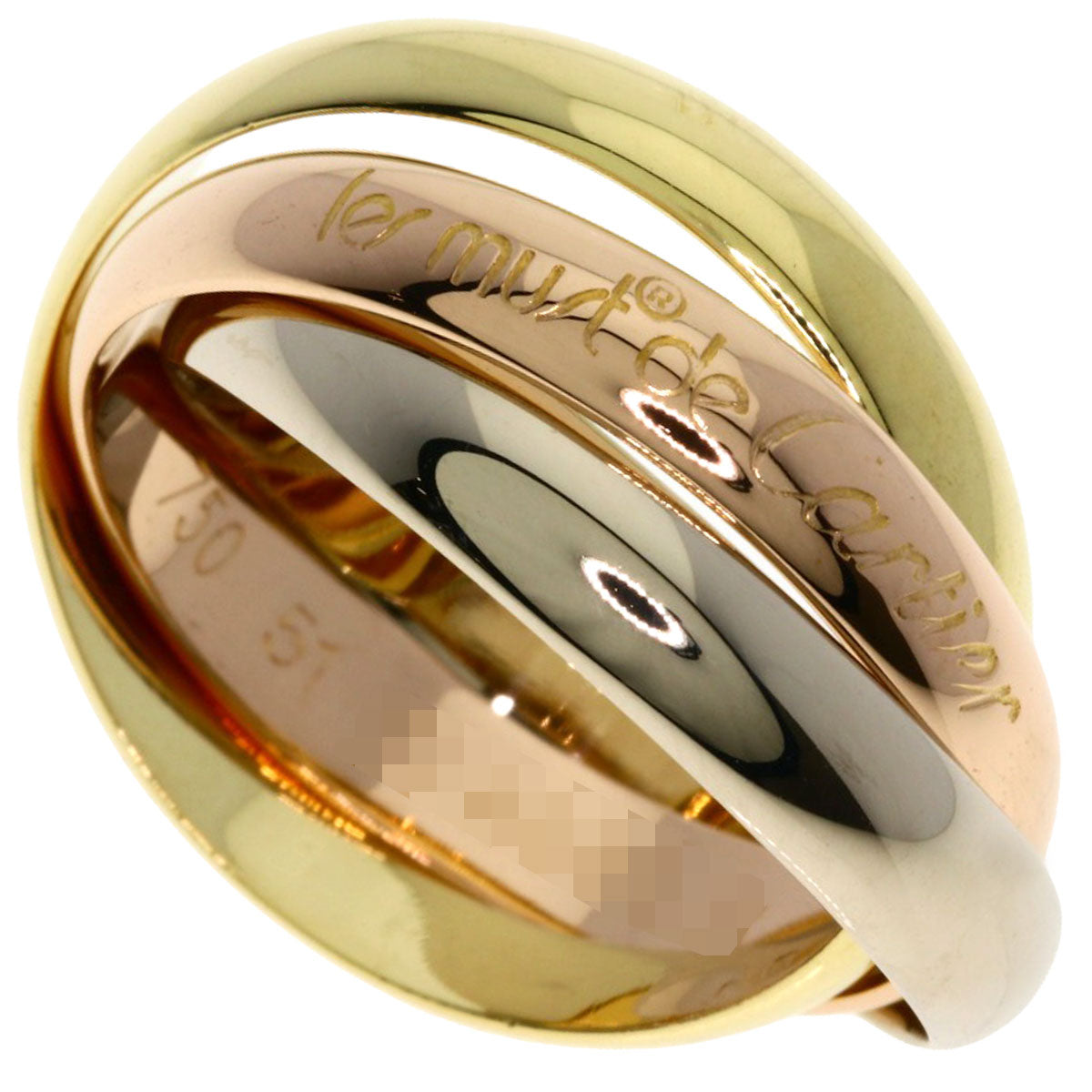CARTIER Trinity #51 Ring K18 Yellow Gold K18 White GoldLadies [Used]