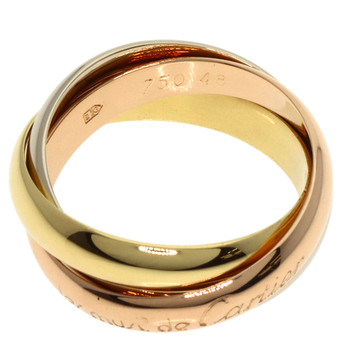 CARTIER Trinity #48 Ring K18 Yellow Gold K18 White GoldLadies [Used]